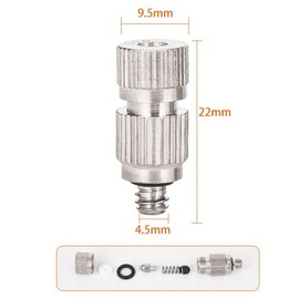 Ruiwaer 10PCS Silver High Pressure Misting Nozzles High Pressure Outdoor Anti-drip Fogging Spray Head Outdoor Cooling Misting System Nozzle for Outdoor Cooling System Outdoor Cooling Nozzle