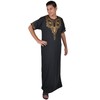 Egypt Bazar Modern Men's Caftan Black with White or Gold
