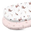 GLLQUEN BABY 2 Pack Moses Basket Fitted Sheets, Newborn Pram