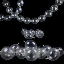 Clear Balloons, 100Pcs 6inch Small Clear Latex Link Balloons, Transparent Bubble Balloons with Quick Linkable Needle Tail Connected for BIrthday/Wedding/Baby Shower Decoration(clear, 6")