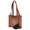 Lady Conceal Concealed Carry Peyton Leather Tote (Cognac)