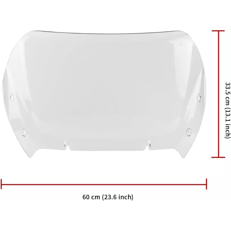 Protek 10" Clear Fairing Windshield For 2023-up Harley CVO Road