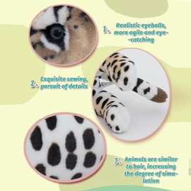 TRAVELKNOT Leopard Cuddly Toy Cheetah Small Cute Kawaii Plush Toy Cuddly Toy Stuffed Toy Cheetah Plush Toys for Girls Decoration Teenager Girls Room 48 cm