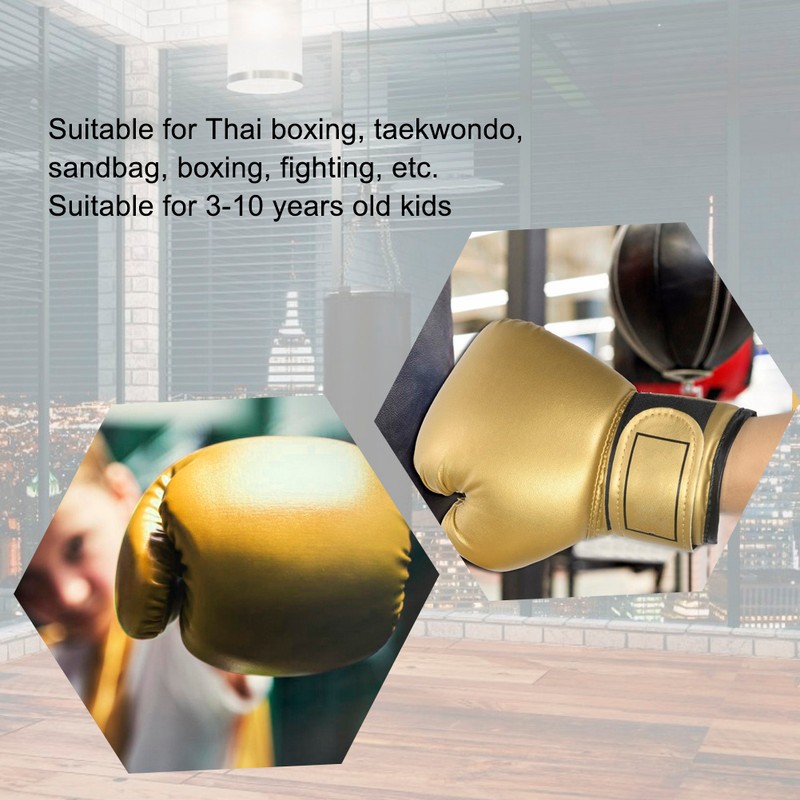 One Pair PU Leather Children Boxing Gloves Kids Sandbag Punching