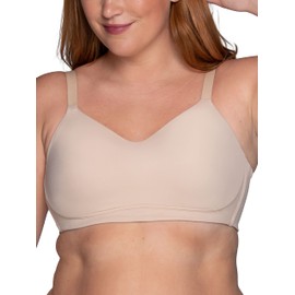 Vanity Fair Women's Beauty Back Smoothing Wireless Bra, Comfort and Support, Simple Sizing Available S-3XL, Neutral, Medium