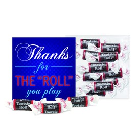 Promos On-Time Thanks For The Roll You Play Tootsie Roll Appreciation Treat Packs for Employee & Staff Appreciation Gifts (25)