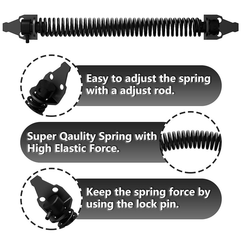 skysen 14" Fence gate Spring self Closing and Adjustable for