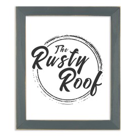 The Rusty Roof - Distressed Emily Slate Blue - Solid Wood Picture Frame - 8.25x11.75 (A4)