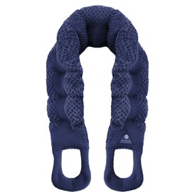 UNCN Long Heating pad for Neck and Shoulders Back 33 * 5.9" microwavable Large Moist Heat Pack Warm hot Compress Neck wrap Weighted Bag Massage Reusable Herbal Nature Calming Portable Navy Blue