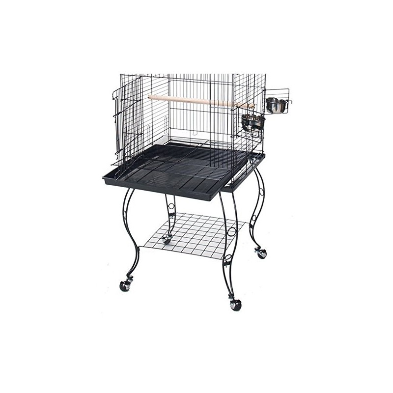 Mcage New 20-Inch Open Play Top Parrot Cage with Stainless