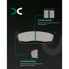 SCITOO Disc Brake Pads Kits D879-7584 Semi Metallic Rear Brake Pads Set Fit For Ford For Expedition 1997-2002,For Ford For F-150 1996-2003,For Ford For F-250 1997-1999,For Ford For F-250 HD 1997