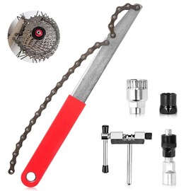 mizikuu Bicycle Chain Whip, 5 in 1 Sprocket Puller, Cassette Puller, Cassette Lockring Tool, Screw Ring Puller Kit, Cassette Removal Tool for 6, 7, 8, 9, 10.11