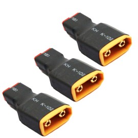 3PCS ShareGoo No Cable Male XT90 XT-90 Plug to Female Deans T Plug Adapter Connector Conversion for RC Car Boat Drone Lipo NiMH Battery Charger