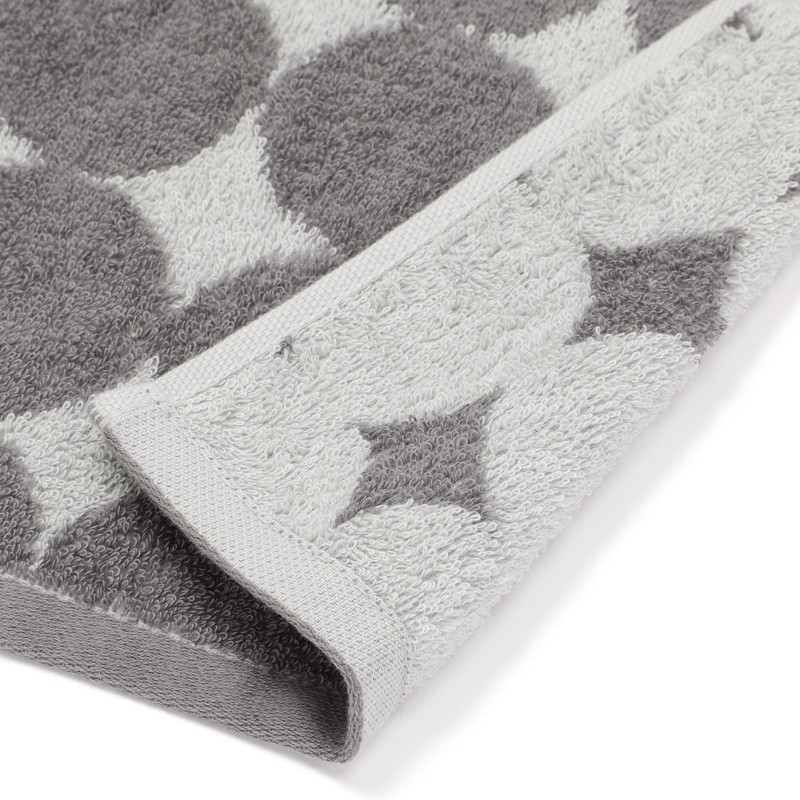 Francfranc Valet Set Face Towels, Dots, Gray, Set of 2,