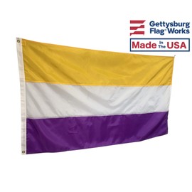 3x5' Women's Suffrage 19th Amendment Flag - Fully Appliqué Design of All Weather Nylon & Reinforced Fly End Stitching - Made in USA