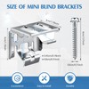 Jetec 12 Pieces Mini Blind Brackets Bracket for Window Blinds,