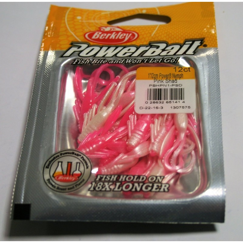Berkley PowerBait Power Nymph,Pink Shad,1" (12 Count)