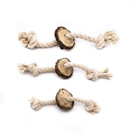 Medium Rope Toy with Elk Burr | All Natural, Grade A, Premium Antler Dog