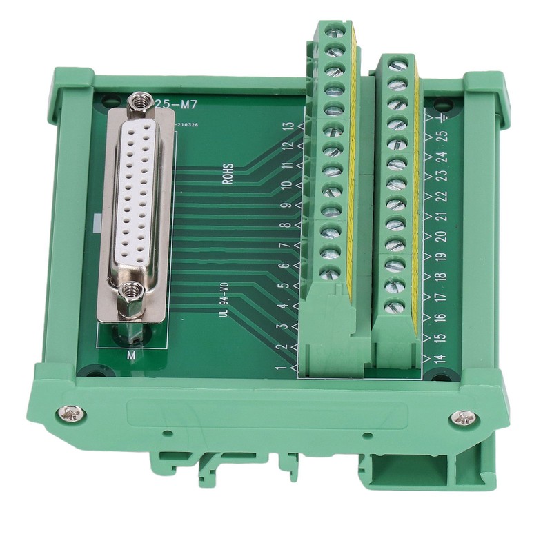 DB25 to Terminal Connector Adapter Plate PCB Board Straight Female