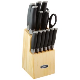 Oster Lindbergh 14 Piece Stainless Steel Cutlery Set, Black