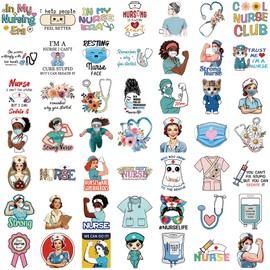 Nurse Stickers 100Pcs, Vinyl Waterproof Funny Nurse Decals for Decals Laptop Notebook Water Bottles Nurses Week Appreciation Gifts Bulk Nursing School White Angels Accessories