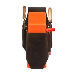 Tourbon Genuine Leather Felling Wedge Bag 5 Pockets Waist Bag Chainsaw Wrench Tool Holster for Cutting Trees