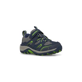 Merrell Trail Chaser Hiking Sneaker, Navy/Green, 8 Wide US Unisex Little_Kid