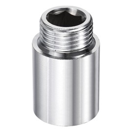 M METERXITY Nickel Plated Brass Male to Female Nipple Pipe Fitting Extension Outdoor/Faucet/Industrial G1/2 Thread Length 40mm