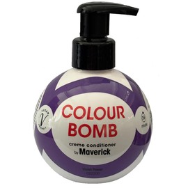 Colour Bomb, Violet Power 250ml, Colour Depositing and Creme Conditioning Hair Mask/Conditioner, Temporary Colour Refresh Treatment,Semi-Permanent Hair Dye, No Mix, Vegan Friendly No Ammonia/Peroxide