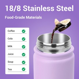 BuildLife 720ML Insulated Water Bottle with Straw,Leak Proof Double Walled Stainless Steel Metal Sports Water Bottles, BPA Free,Dishwasher Safe,Drinking Bottle for Travel,School,Gym (Purple)