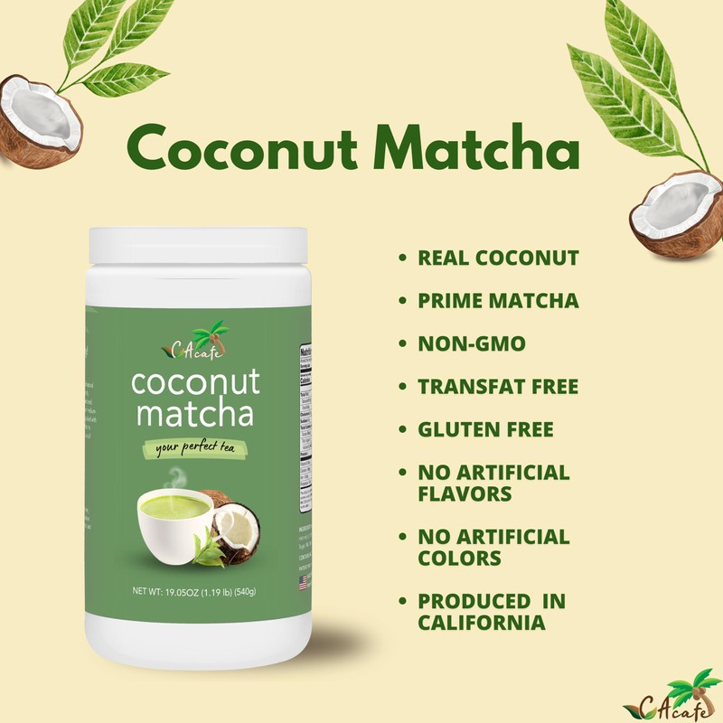 CACafe Coconut Matcha - Creamy & Sweet Japanese Health Drink