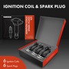A-Premium Set of 6 Ignition Coil Pack and Iridium Spark