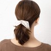 [ジュエルボックス] JewelVOX ヘアアクセサリー レトロ柄 カラー ワイヤー リボン ポニー ブラウン 選択