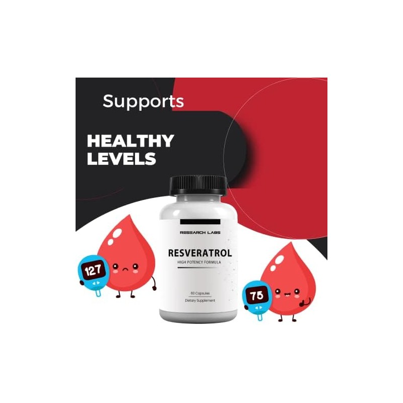 Research Labs Resveratrol de alta potencia, paquete de 2