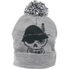 Wiesnrocker Bobble Hat in 3 Colours (Grey, Red, Green) With
