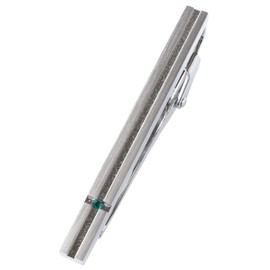 Tabarat Tps-150 Men's Necktie Clip, Birthstone, Made in Japan, Brass, Stylish, Popular, New Life, Gift, Emerald | Crystal