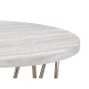 Steve Silver Rowyn Engineered Wood/Faux Marble Top End Table in