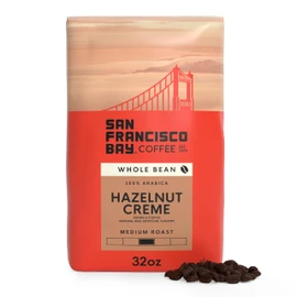 San Francisco Bay Coffee - Flavored Medium Roast Whole Bean Coffee - Hazelnut Crème (2 lb bag)
