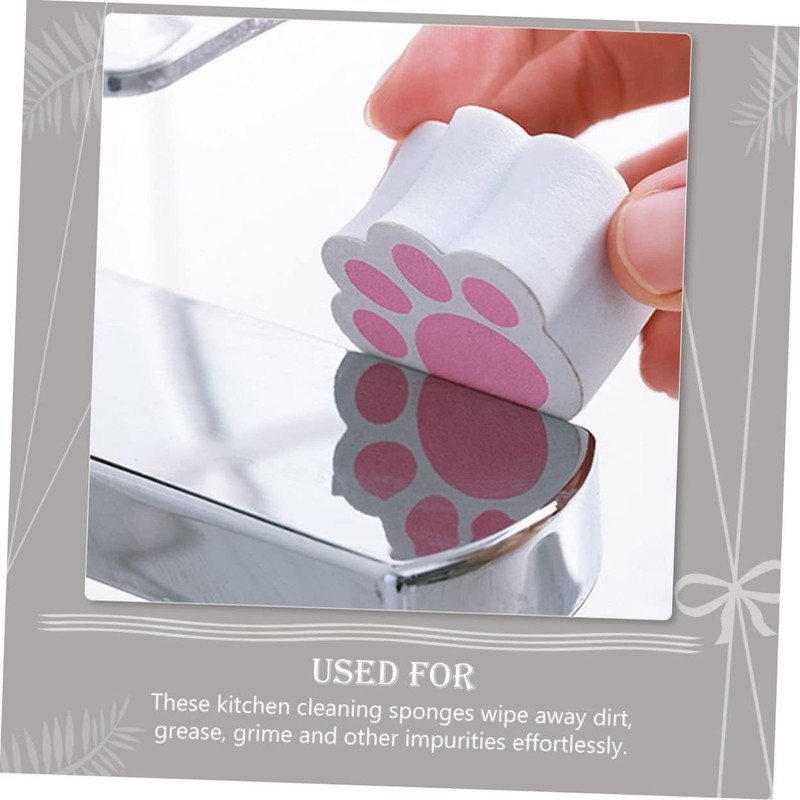 Baluue 2pcs Innovative Cat Claw Shape Cleaning Wipes for Dishes