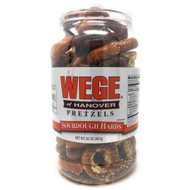 Wege of Hanover Sourdough Hard Pretzels 20 oz Barrel