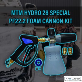 MTM Hydro 28 Special PF22.2 Wide Mouth Foam Cannon Kit, New Wide Mouth Bottle and Quick Connect Adaptor