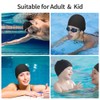 4 pcs Elastic Swim Caps for Both Women & Men
