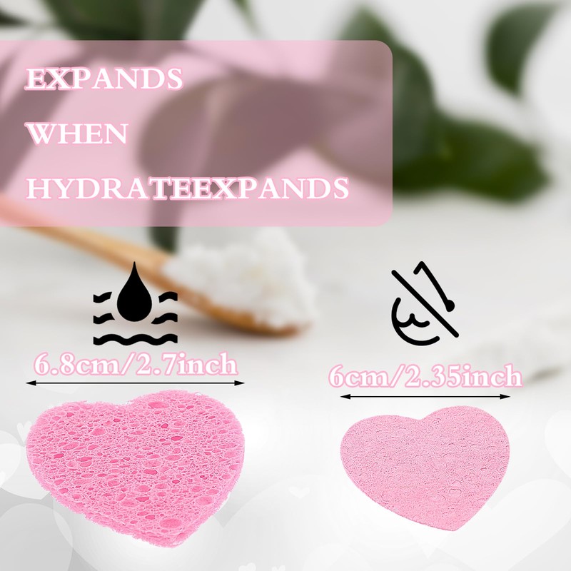 Pack of 50 Compressed Face Sponges for Cleansing and Exfoliating