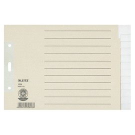 Leitz Blanko-Register aus Papier Papierregister Blanko A5q 12BL gr