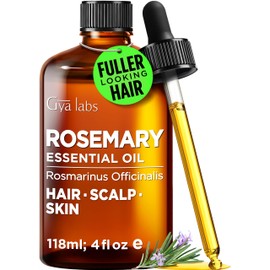 Gya Labs Rosemary Essential Oil - 4 Fl Oz - for Hair, Skin, Diffuser, Aromatherapy & DIY Candle Making Scent