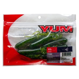 Yum Lures YT409 Tube Fishing Bait, Watermelon Seed, 4"
