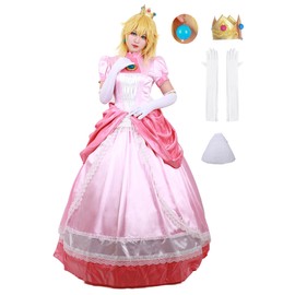 miccostumes Women's Costume Princess Cosplay Dress Deluxe Full Set with Crown Petticoat Earrings and Gloves (Large)