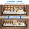 Expandable Pull-Out Cabinet Organizer (Width 13.78"-19.69"), Adhesive Drawer for Kitchen