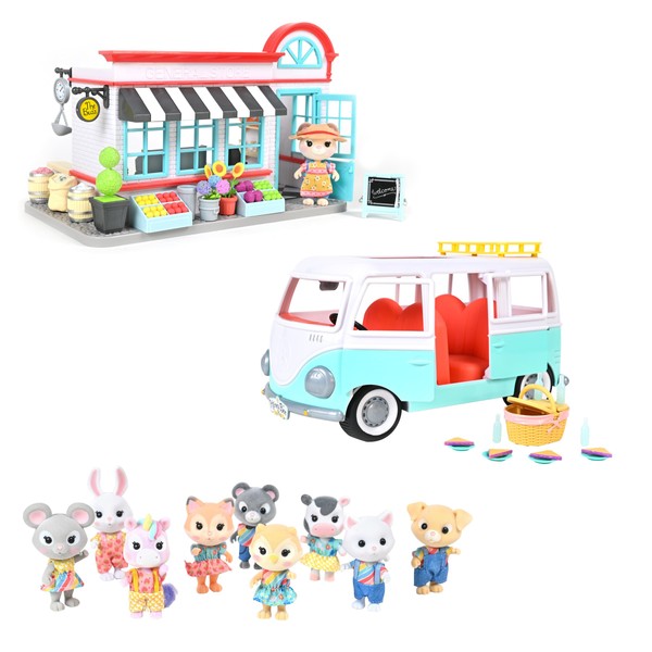 Sunny Days Entertainment HBA 3 Pack Bundle Set - General Store, Playground Pals, Around Town Van