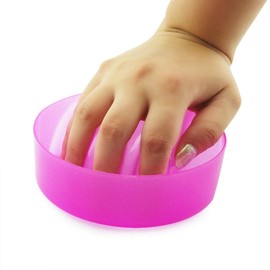 KADS 1pc Nail Art Hand Wash Remover Soak Bowl DIY Salon Glitter Nail Spa Bath Treatment Hand Resurrection Care Bowl (Pink)
